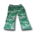 green flower print pants for girls